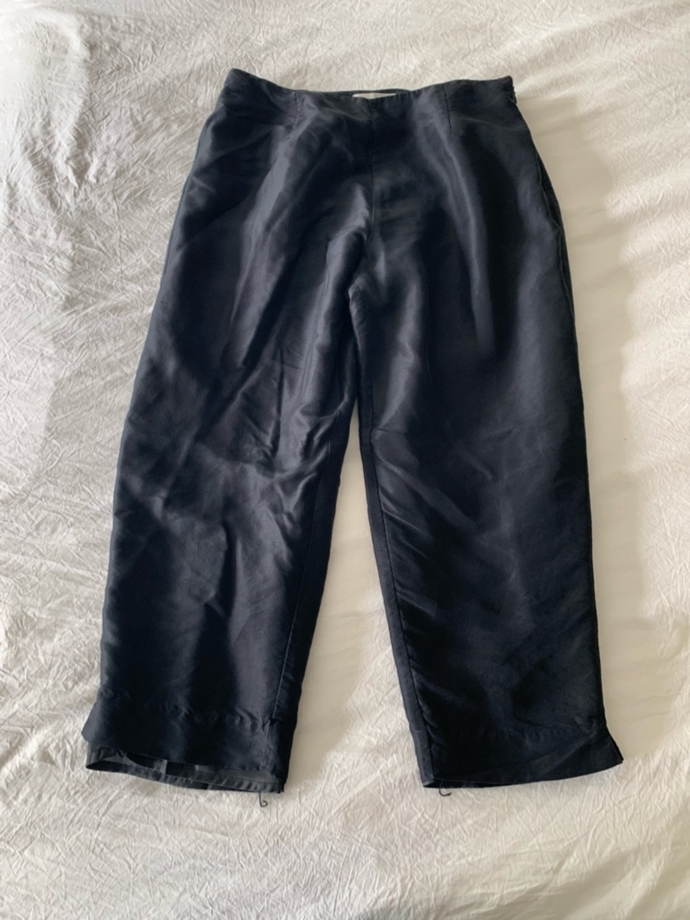 Worthington Women's Black Lined Capris 10 Silk